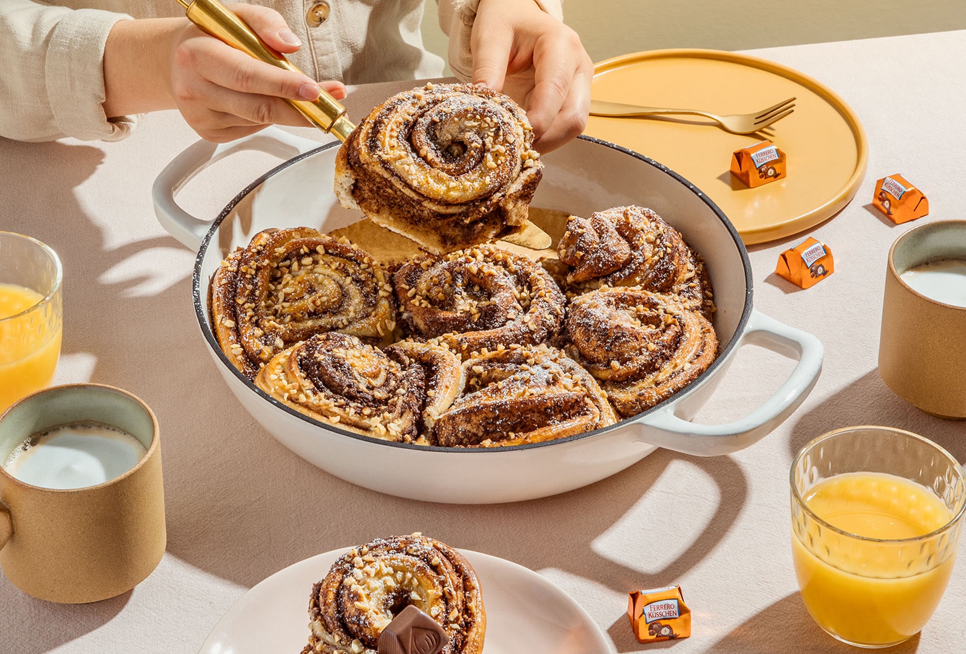 Schokoladen-Haselnuss-Schnecken