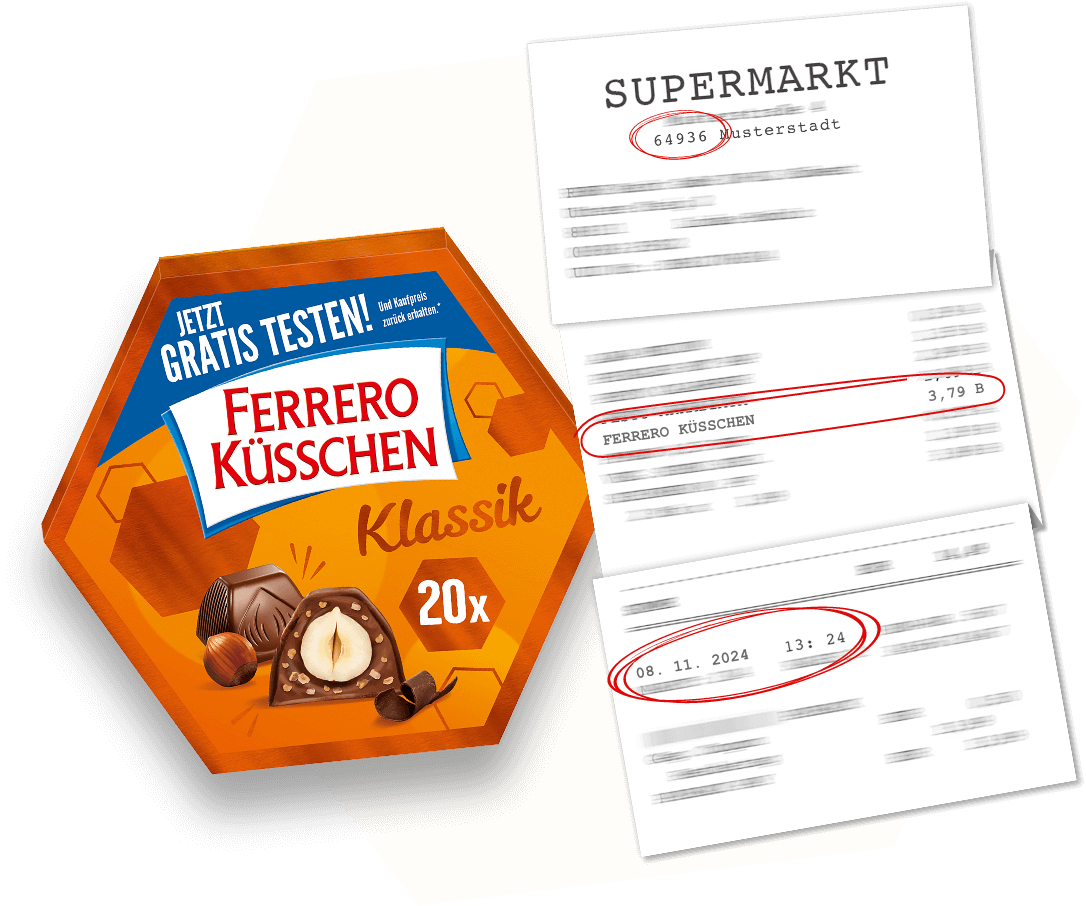 Packung und Kassenbon Beispiel