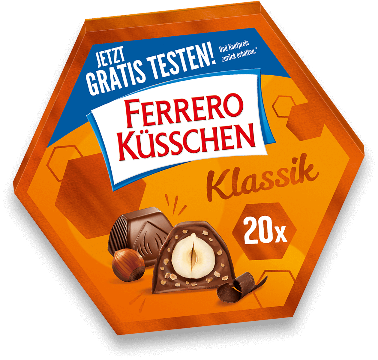 Ferrero Küsschen gratis testen Packung Klassik